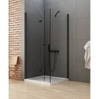 New Trendy NEW SOLEO Black 90x90 D-0235A/D-0115B стекло прозрачное, профиль черный, без поддона