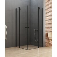 New Trendy NEW SOLEO Black 90x90 K-0553 стекло прозрачное, профиль черный