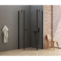 New Trendy NEW SOLEO Black 90x90 K-0613 стекло прозрачное, профиль черный