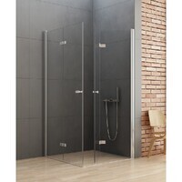 New Trendy NEW SOLEO Chrome 70x70 D-0147A/D-0151A стекло прозрачное, профиль хром