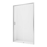 New Trendy PRIME 110x200 D-0301A стекло прозрачное, профиль хром