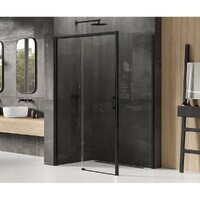 New Trendy PRIME Black 110x100 D-0318A/D-0130B стекло прозрачное, профиль черный