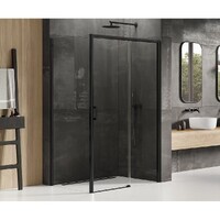 New Trendy PRIME Black 160x100 D-0329A/D-0130B стекло прозрачное, профиль черный