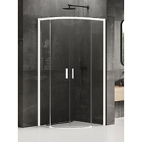 New Trendy PRIME White 90x90 K-3561 стекло прозрачное, профиль белый