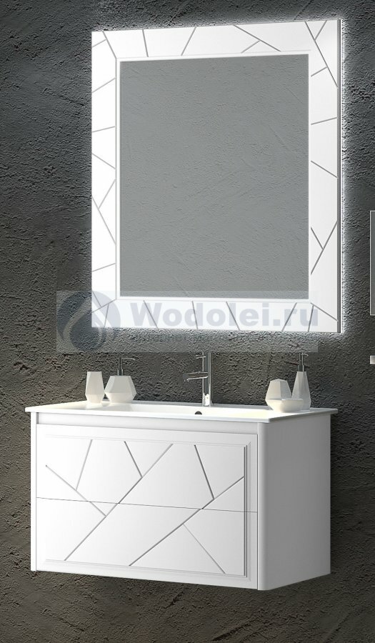 Мебель для ванной Opadiris Луиджи 90 белый матовый