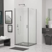 RGW Leipzig LE-034 80x80 351203488-11 стекло прозрачное, профиль хром