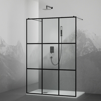 RGW Walk In 100x200 WA-018-B стекло прозрачное, профиль черный