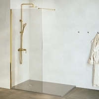 RGW Walk In WA-010G 110x195 351001011-16 стекло прозрачное, профиль брашированное золото