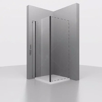 RGW Z-050-2B 70х195 см для душевой двери, профиль черный, стекло прозрачное 6 мм