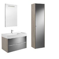 Roca Inspira 100 тёмный дуб, зеркальный фасад, подвесная