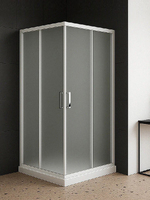 Royal Bath 115х115 RB115HPD-C стекло матовое, профиль белый, без поддона