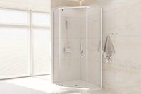 Royal Bath 90х80 RB 9080TR-T стекло прозрачное, профиль белый