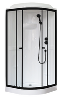 Royal Bath 90х90 RB 90HK1-T-BL стекло прозрачное, профиль черный