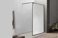 Royal Bath Walk In 120х200 BERN RB120-C-BL стекло рифленое, профиль черный