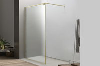 Royal Bath Walk In 120х200 BERN RB120-C-GD стекло рифленое, профиль золото