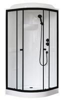 Royal Bath HK 90x90 RB90HK1-T-BL Practic стекло прозрачное, профиль черный