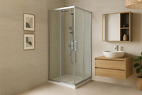 Royal Bath HPD 75x70 RB7075HPD-T-ST стекло прозрачное, профиль сатин