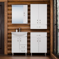 СанТа Грация 60 см 2 ящика и дверцы, напольная белая