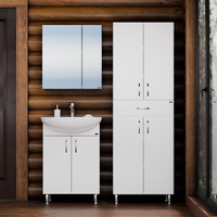 СанТа Сити 60 см 2 дверцы, напольная белая