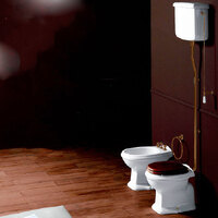 Simas Arcade AR801bi с высоким бачком, труба бронза, белый