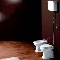 Simas Arcade AR801bi с высоким бачком, труба хром, белый