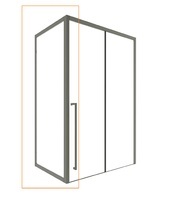 Timo 100х200 T61 стекло прозрачное, профиль никель