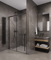 Timo T58R 140х200 TDSS-140/03C-8R стекло прозрачное, профиль черный