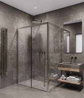 Timo 150х100 правый, стекло прозрачное, профиль никель