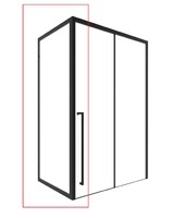 Timo 90х200 T64 стекло прозрачное, профиль черный