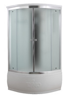 Timo Comfort 100x100 T-8800F Fabric Glass матовое стекло, профиль хром