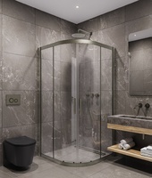 Timo T42 90х90 TPSS-90/13C-8 стекло прозрачное, профиль никель