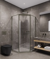 Timo TTSS-100/13C-8L стекло прозрачное, профиль никель