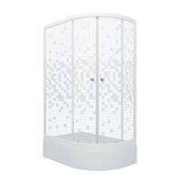 Тритон Коралл 12080 В Щ0000061782 левый, стекло мозаика, профиль белый, с поддоном