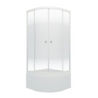 Тритон Лайт 90х90 Б Щ0000061801 стекло лайт, профиль белый, с поддоном