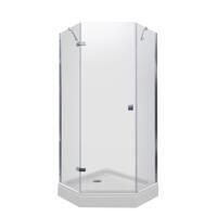 Тритон Сигма-Хром 90х90 Щ0000054218 стекло прозрачное, профиль хром, с поддоном