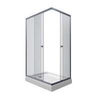 Тритон Вента-Хром 120х80 Щ0000049618 стекло прозрачное, профиль хром, с поддоном