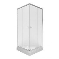 Тритон Вента-Хром-Вельвет 80х80 Щ0000067980 стекло Вельвет, профиль хром, с поддоном