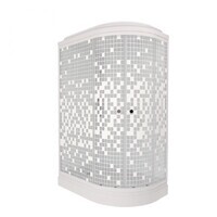 Тритон Коралл 120х80 А Щ0000061817 левая, стекло мозаика, профиль белый