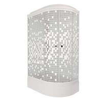 Тритон Коралл 120х80 В Щ0000061819 левая, стекло мозаика, профиль белый