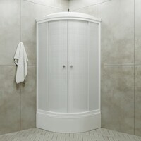 Тритон Лён 90х90 В Щ0000061851 стекло лен, профиль белый