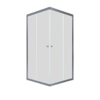 Тритон Вента-Хром 80х80 Щ0000057861 стекло прозрачное, профиль хром, без поддона