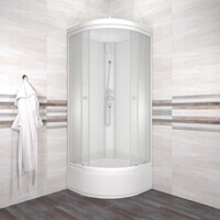 Тритон Ультра 80x80 B Щ0000072615 стекло вельвет, профиль белый