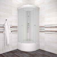 Тритон Вельвет 80x80 B Щ0000064623 стекло матовое, профиль белый