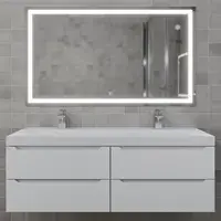 Uperwood Tanos 120 см подвесная с ящиками, белая