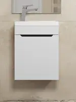 Uperwood Tanos 40 см подвесная, белая матовая с графитовыми вставками