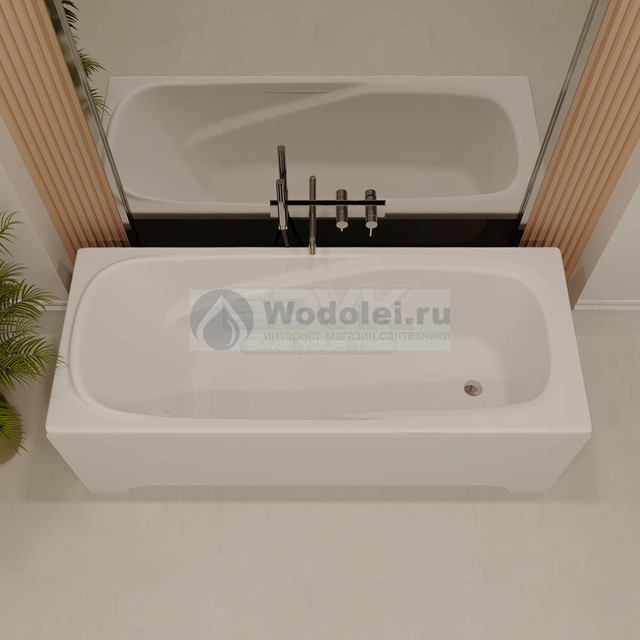 Ванна из искусственного камня Veconi Fresca 170x70 FRS17070B черная глянцевая