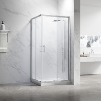 Veconi Rovigo 100x100 RV27CH-100100-01-C8 стекло прозрачное, профиль хром, без поддона