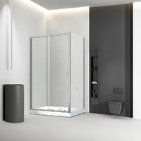 Veconi Rovigo 120x120 RV046BC-120120-01-C5 стекло прозрачное, профиль никель брашинг, без поддона