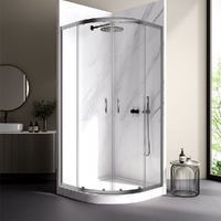 Veconi Rovigo 90x90 RV202GR-90-01-C4 стекло прозрачное, профиль брашированный графит, без поддона