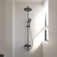 Veconi Turi TU-100-B-C4 с изливом, чёрная матовая